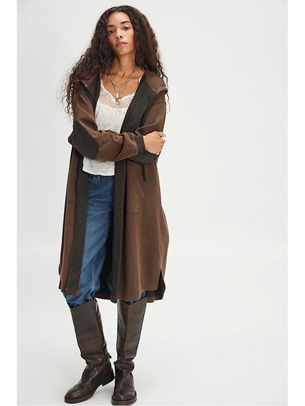 Free People Tomorrows Sweatshirt Cardigan Size Small Oversized